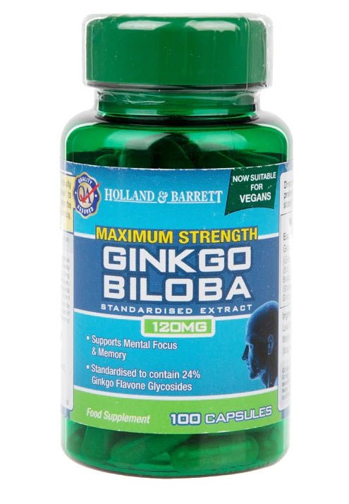 Maximum Strength Ginkgo Biloba, 120mg - 100 caps - VitaeSupps