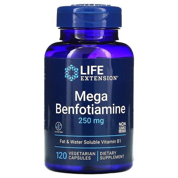 Mega Benfotiamine, 250mg - 120 vcaps - VitaeSupps