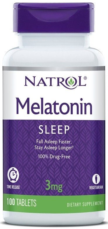 Melatonin Time Release, 3mg - 100 tablets - VitaeSupps