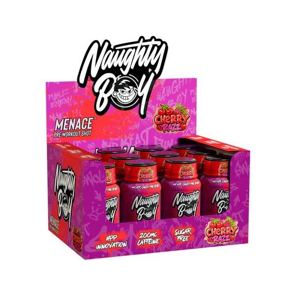 Menace Pre - Workout Shot, Cherry Razz - 12 x 60 ml. - VitaeSupps
