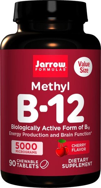 Methyl B - 12, 5000mcg (Cherry) - 90 chewable tabs - VitaeSupps