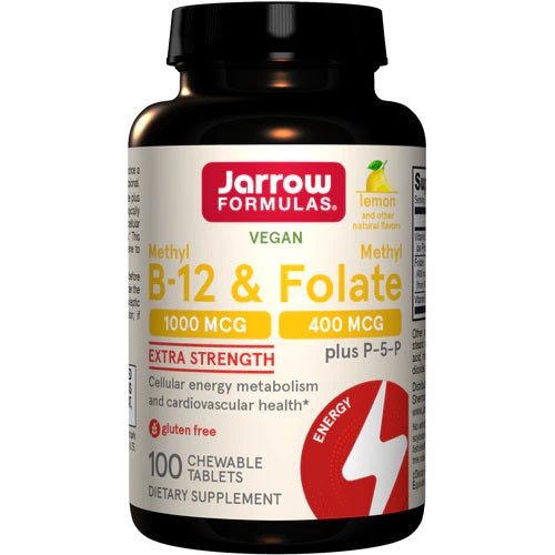 Methyl B - 12 & Methyl Folate, Lemon - 100 chewable tabs - VitaeSupps