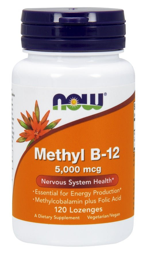 Methyl B - 12 with Folic Acid, 5000mcg - 120 lozenges - VitaeSupps