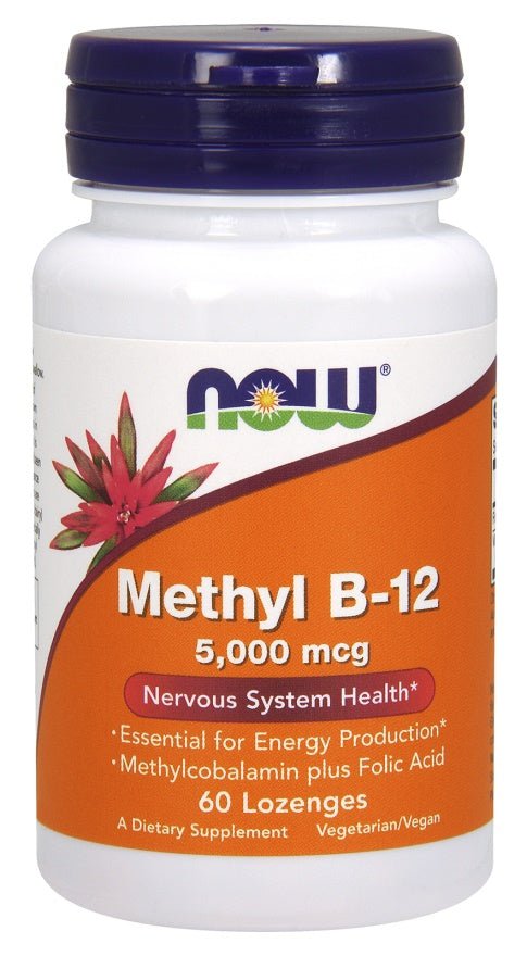 Methyl B - 12 with Folic Acid, 5000mcg - 60 lozenges - VitaeSupps