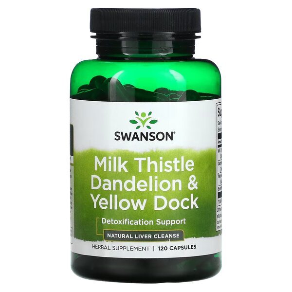 Milk Thistle Dandelion & Yellow Dock - 120 caps - VitaeSupps