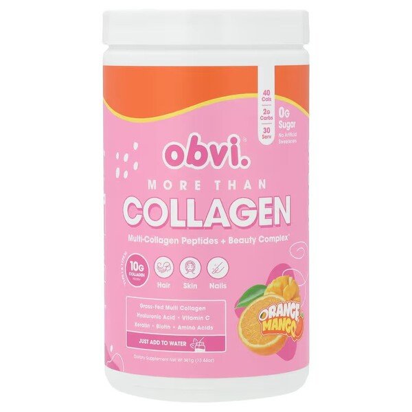 More Than Collagen Multi - Collagen Peptides + Beauty Complex, Orange Mango - 381 grams - VitaeSupps