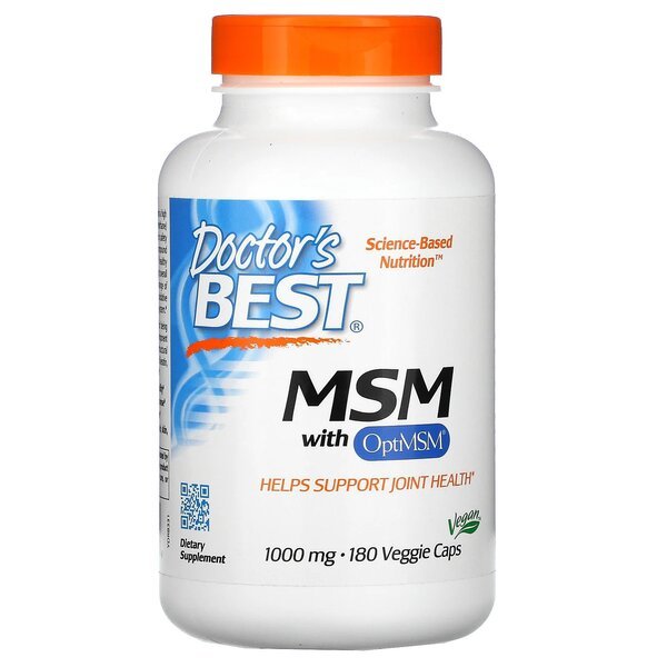 MSM with OptiMSM Vegan, 1000mg - 180 vcaps - VitaeSupps