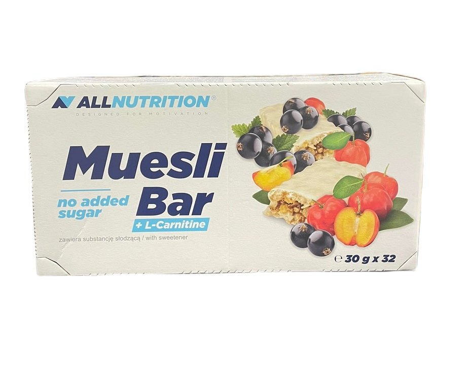 Muesli Bar + L - Carnitine, Yoghurt & Blackcurrant - 32 bars - VitaeSupps