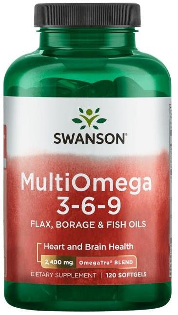 MultiOmega 3 - 6 - 9 - Flax & Borage & Fish Oils - 120 softgels - VitaeSupps