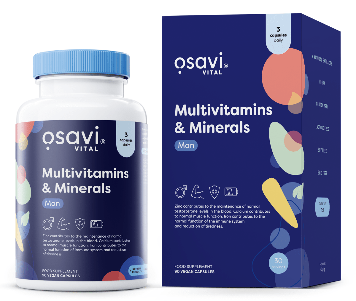 Multivitamins & Minerals Man - 90 vegan caps - VitaeSupps