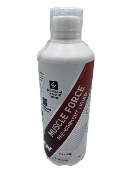 Muscle Force Liquid Pre - Workout, Orange - 500 ml. - VitaeSupps
