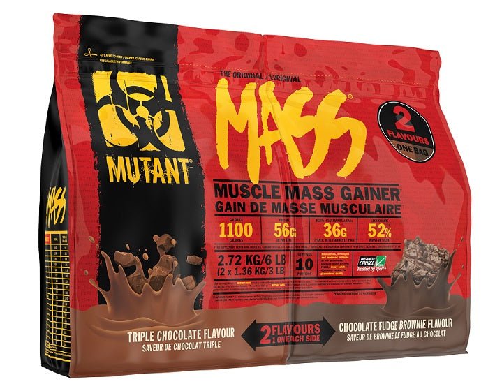 Mutant Mass 2 Flavours, Triple Chocolate & Chocolate Fudge Brownie - 2720 grams - VitaeSupps