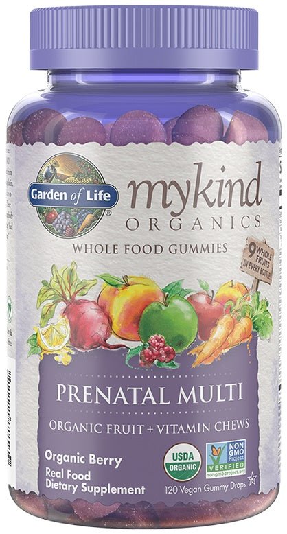 Mykind Prenatal Multi Gummies, Berry - 120 vegan gummy drops - VitaeSupps