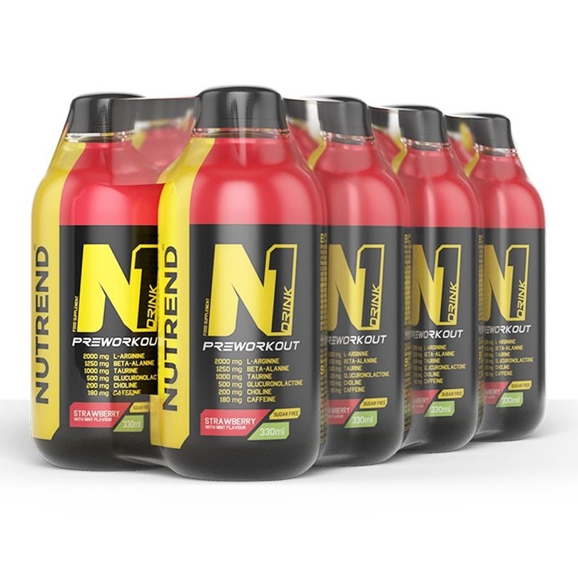 N1 Drink, Strawberry with Mint - 8 x 330 ml. - VitaeSupps