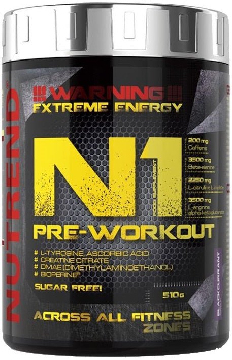 N1 Pre - Workout, Blackcurrant - 510 grams - VitaeSupps
