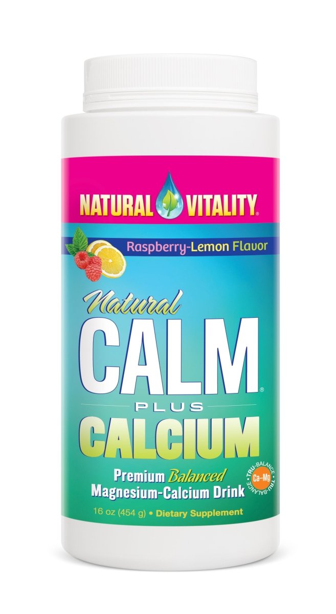 Natural Calm Plus Calcium, Raspberry Lemon - 454 grams - VitaeSupps