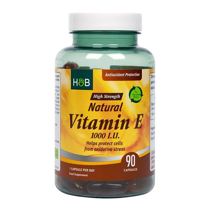 Natural Vitamin E, 1000 IU - 90 caps - VitaeSupps