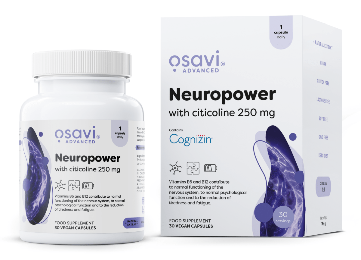 Neuropower with Citicoline, 250mg - 30 vegan caps - VitaeSupps
