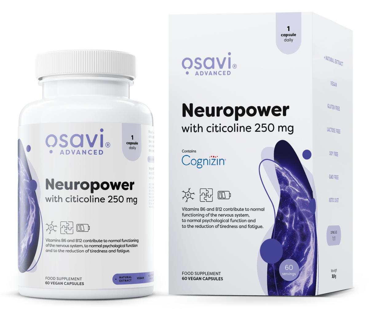 Neuropower with Citicoline, 250mg - 60 vegan caps - VitaeSupps