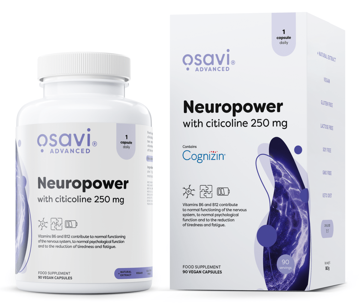 Neuropower with Citicoline, 250mg - 90 vegan caps - VitaeSupps