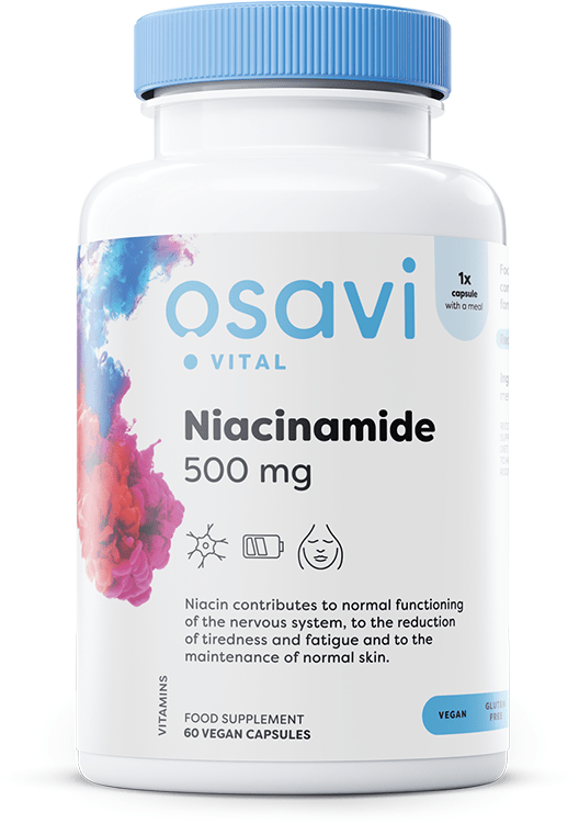 Niacinamide, 500mg - 60 vegan caps - VitaeSupps