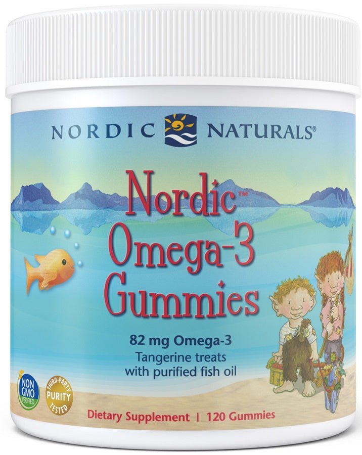 Nordic Omega - 3 Gummies, 82mg Tangerine Treats - 120 gummies - VitaeSupps