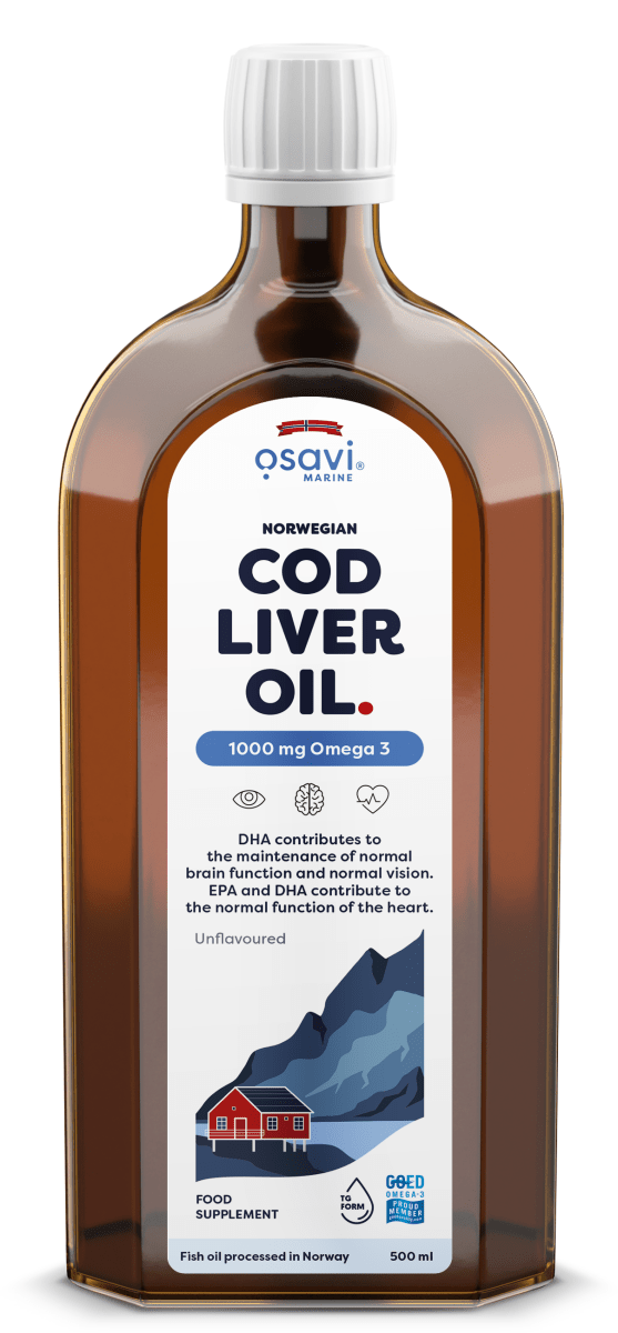 Norwegian Cod Liver Oil, 1000mg Omega 3 (Unflavoured) - 500 ml. - VitaeSupps