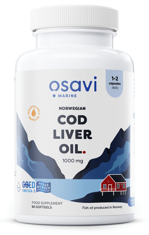 Norwegian Cod Liver Oil Softgels, 1000mg (Lemon) - 90 softgels - VitaeSupps