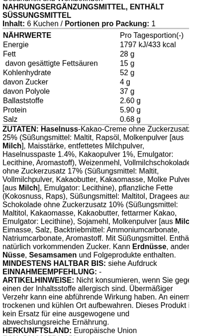 Nutlove Cookies, Chocolate Chip - 6 cookies - VitaeSupps