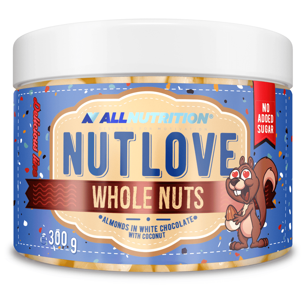Nutlove Whole Nuts, Almonds in White Chocolate & Coconut - 300 grams - VitaeSupps