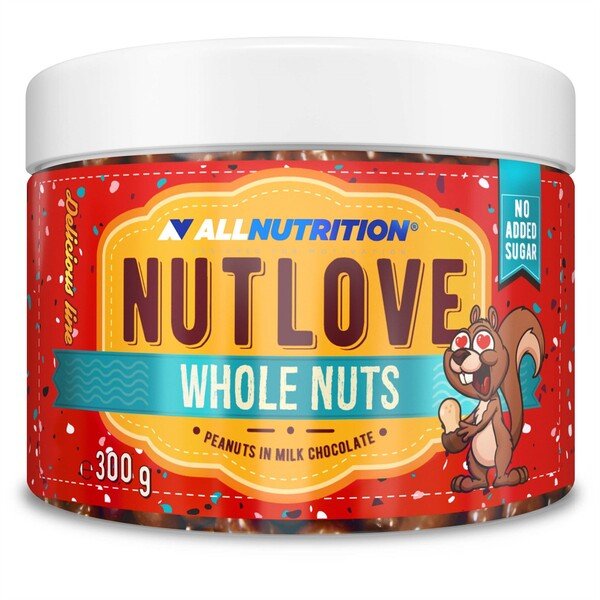 Nutlove Whole Nuts, Peanuts in Milk Chocolate - 300 grams - VitaeSupps
