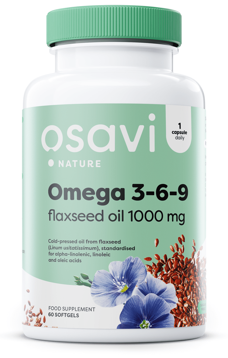 Omega 3 - 6 - 9 Flaxseed Oil, 1000mg - 60 softgels - VitaeSupps