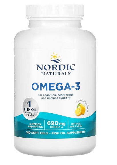 Omega - 3, 690mg Lemon (EAN 768990891199) - 180 softgels - VitaeSupps