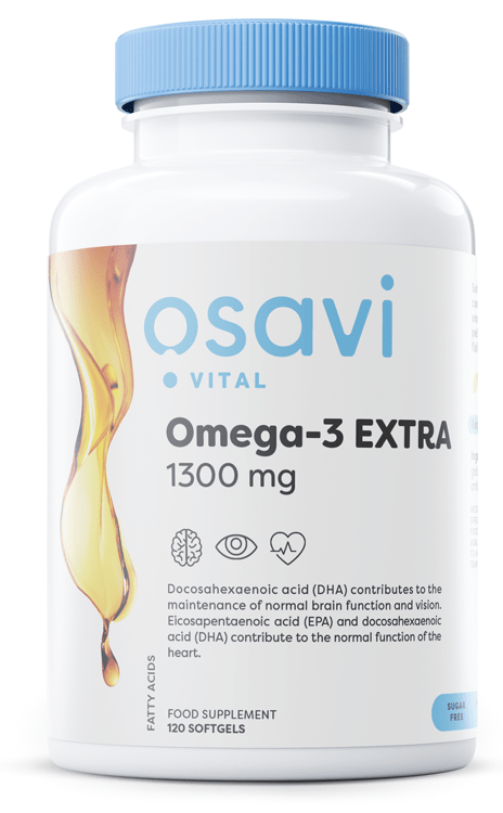 Omega - 3 Extra Molecularly Distilled, 1300mg (Lemon) - 120 softgels - VitaeSupps
