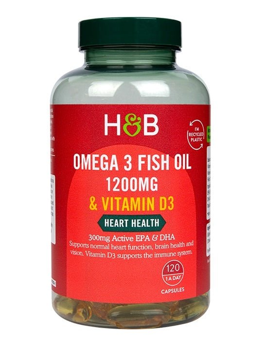 Omega 3 Fish Oil 1200mg & Vitamin D3 - 120 caps - VitaeSupps