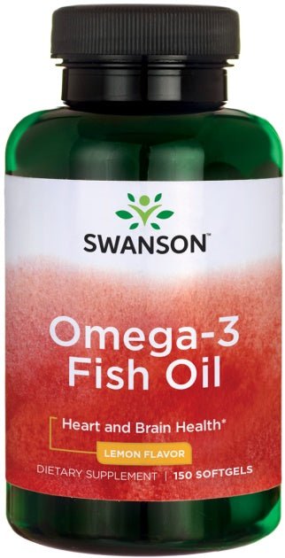 Omega - 3 Fish Oil, Lemon - 150 softgels - VitaeSupps
