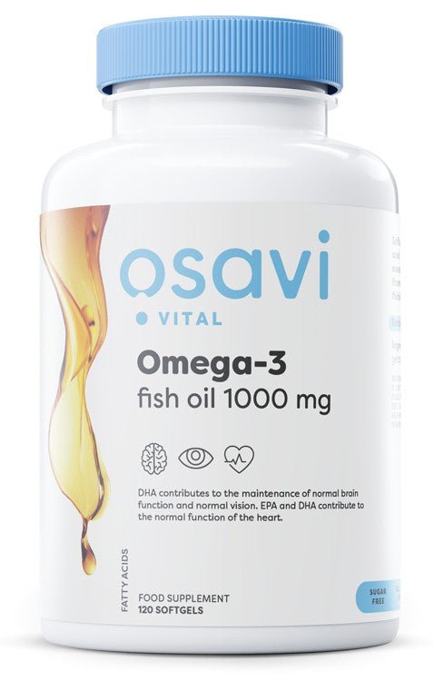 Omega - 3 Fish Oil Molecularly Distilled, 1000mg (Lemon) - 120 softgels - VitaeSupps
