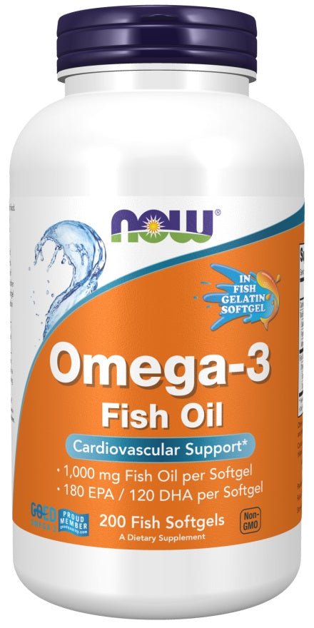 Omega - 3 Fish Oil, Molecularly Distilled - 200 fish softgels - VitaeSupps