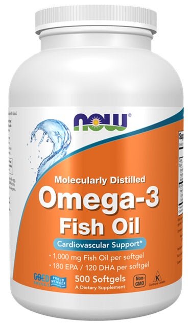 Omega - 3 Fish Oil, Molecularly Distilled - 500 softgels - VitaeSupps