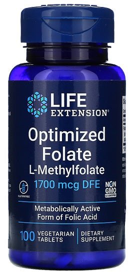 Optimized Folate, 1700mcg - 100 vegetarian tabs - VitaeSupps
