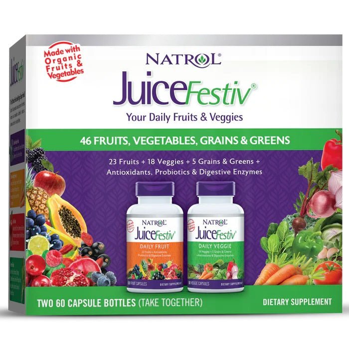 Organic JuiceFestiv, Daily Fruits & Veggies - 60 + 60 caps - VitaeSupps