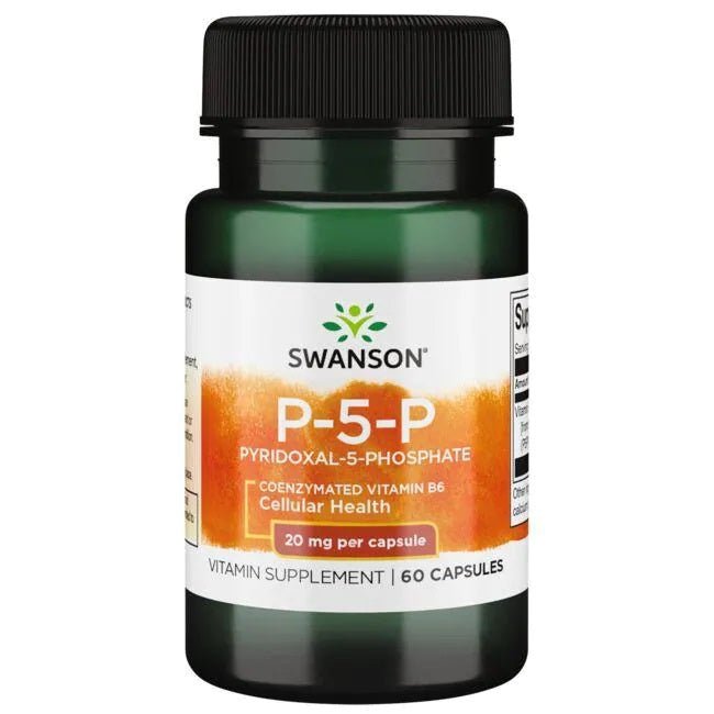 P - 5 - P (Pyridoxal - 5 - Phosphate) Coenzymated Vitamin B6, 20mg - 60 caps - VitaeSupps