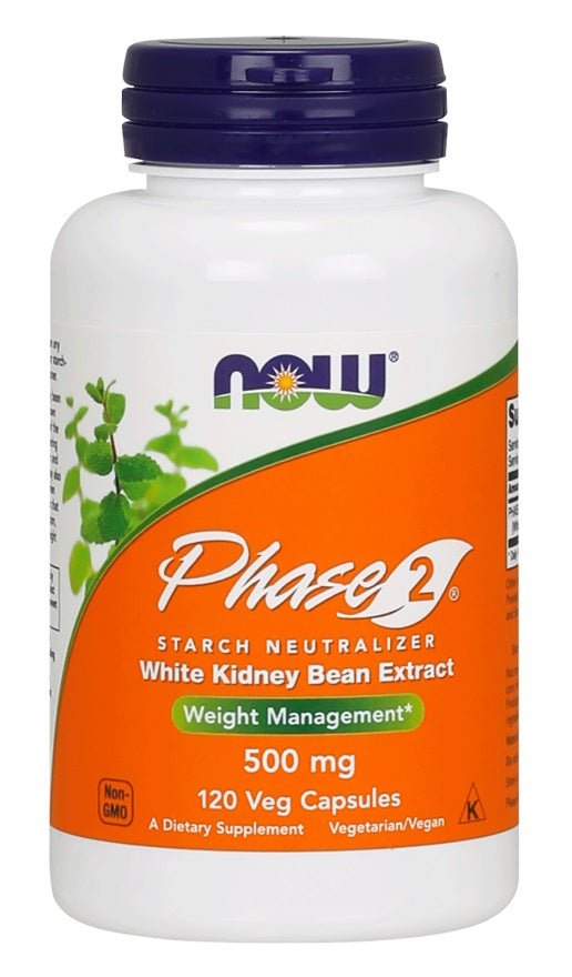 Phase 2 - White Kidney Bean Extract, 500mg - 120 vcaps - VitaeSupps