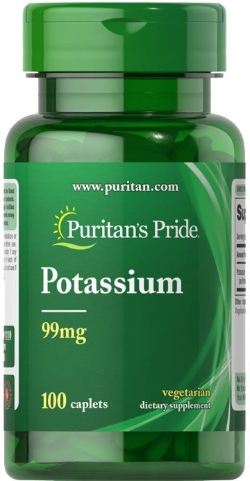 Potassium, 99mg - 100 caplets - VitaeSupps