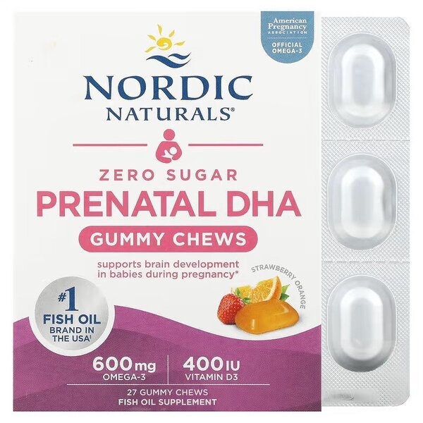 Prenatal DHA Gummy Chews, Strawberry Orange - 27 gummies - VitaeSupps