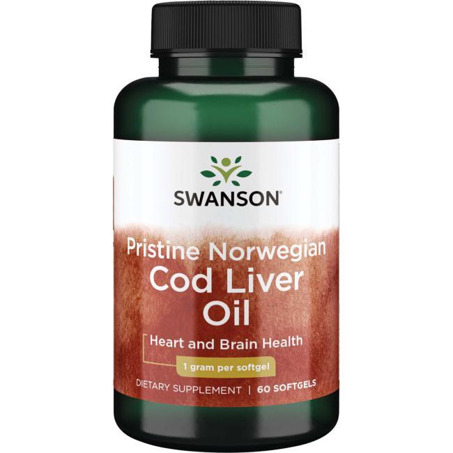 Pristine Norwegian Cod Liver Oil, 1000mg - 60 softgels - VitaeSupps