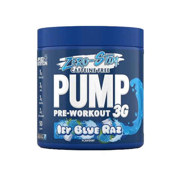 Pump 3G Pre - Workout (Zero Stimulant) (EAN: ), Icy Blue Raz - 375 grams - VitaeSupps