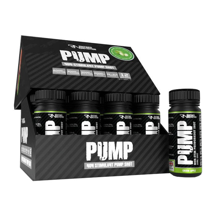 Pump Non - Stim Shot, Green Apple - 12 x 60 ml. - VitaeSupps