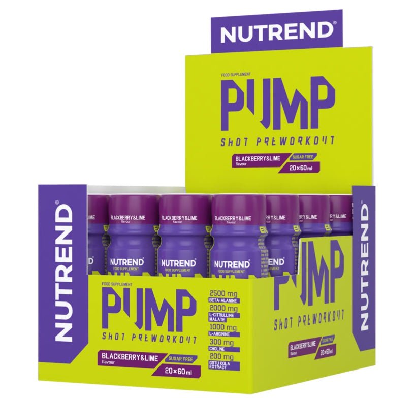 Pump Shot Pre - Workout, Blackberry & Lime - 20 x 60 ml. - VitaeSupps