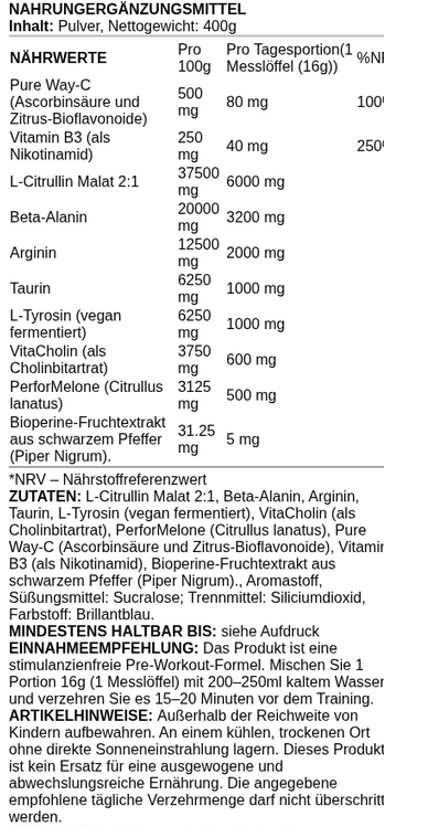 Pump, Strawberry Mango - 400 grams - VitaeSupps